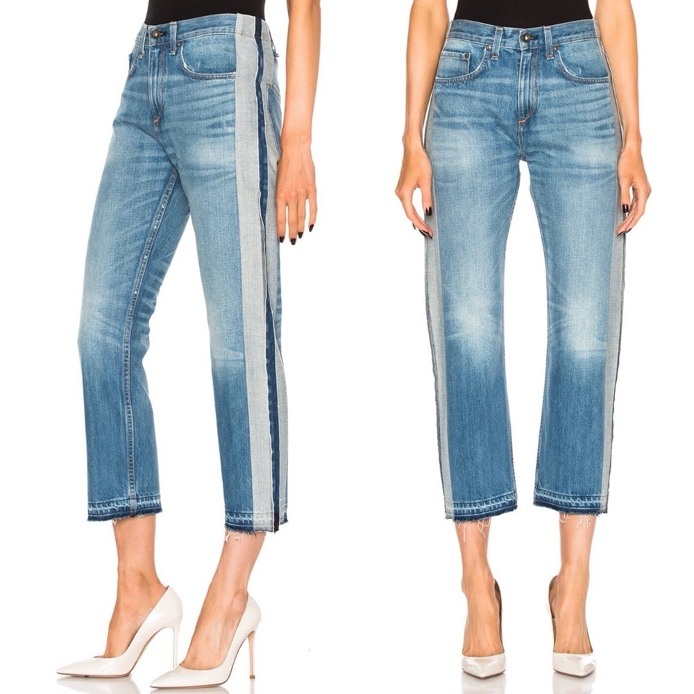 NWOT Rag & Bone Marilyn Crop Straight Jeans in Reverse Salvage